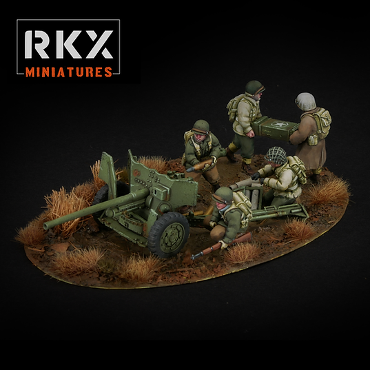 U.S. 57mm Anti-Tank Gun - 3d Printed Scale Model 1:56 / 28mm - RKX Miniatures