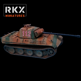 German Panther Tank - 3d Printed Scale Model Tank 1:56 / 28mm - RKX Miniatures