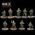 Soviet Engineer Squad - 3d Printed Scale Models 1:56 / 28mm - 9 Infantry - RKX Miniatures