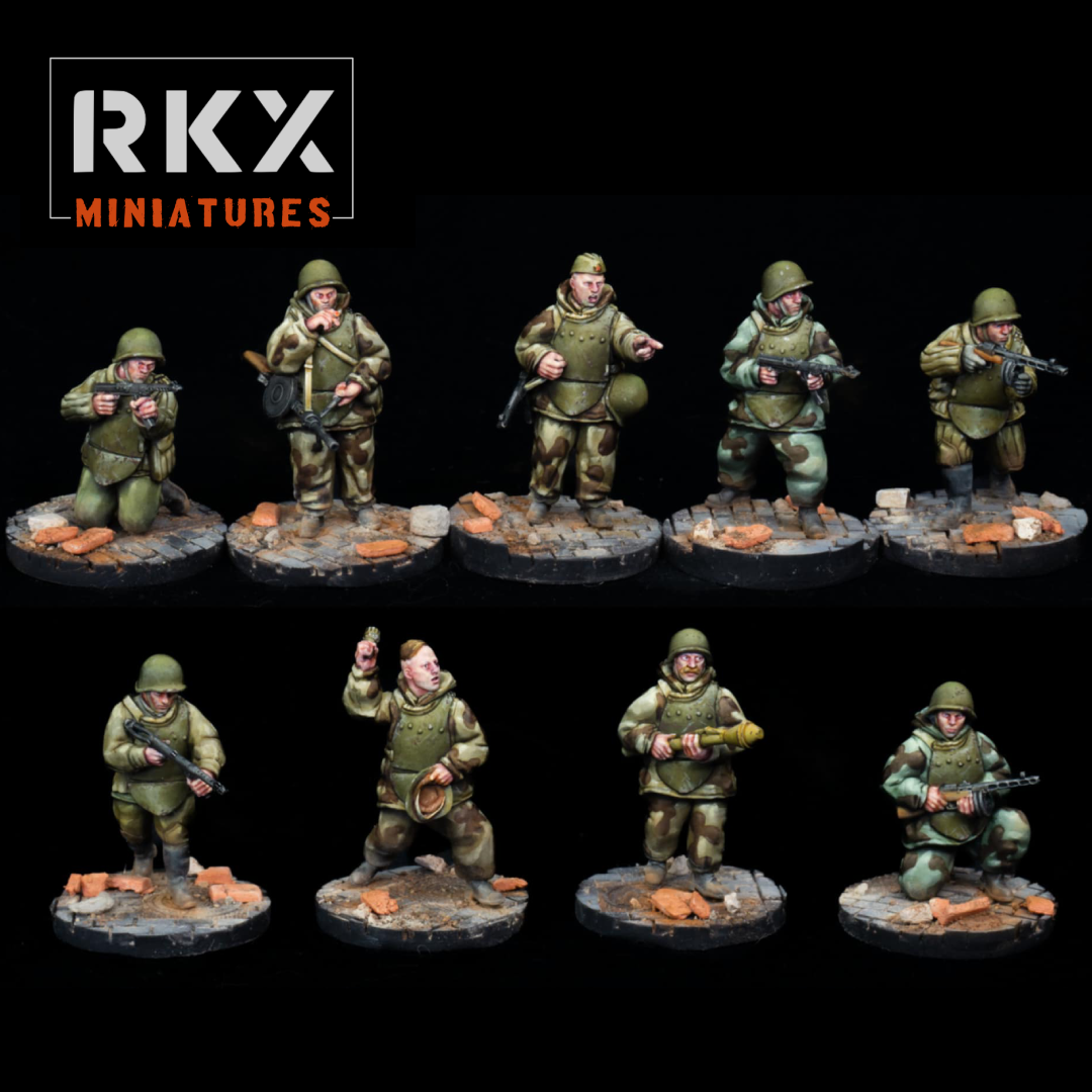 Soviet Engineer Recon Starter Army - 3d Printed Scale Model Minis 1:56 / 28mm - RKX Miniatures
