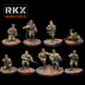 Soviet SMG Platoon - 3d Printed Scale Models 1:56 / 28mm - 30 Infantry - RKX Miniatures