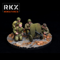 Soviet DShK Heavy Machine Gun Team - 3d Printed Scale Models 1:56 / 28mm - RKX Miniatures