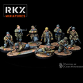 German Fallschirmjäger Mixed Weapon Squad - 3d Printed Scale Models 1:56 / 28mm - 9 Infantry - RKX Miniatures