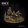 British / Canadian Vickers Teams - 3d Printed Scale Models 1:56 / 28mm - 2 Teams - RKX Miniatures