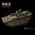 British LTV-4 "Water-Buffalo" - 3d Printed Scale Model Tank 1:56 / 28mm - RKX Miniatures