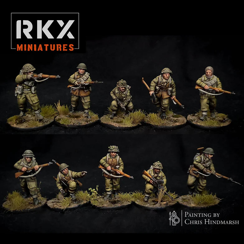 British Amphibious Commando Starter Army - 3d Printed Scale Model Minis 1:56 / 28mm - RKX Miniatures