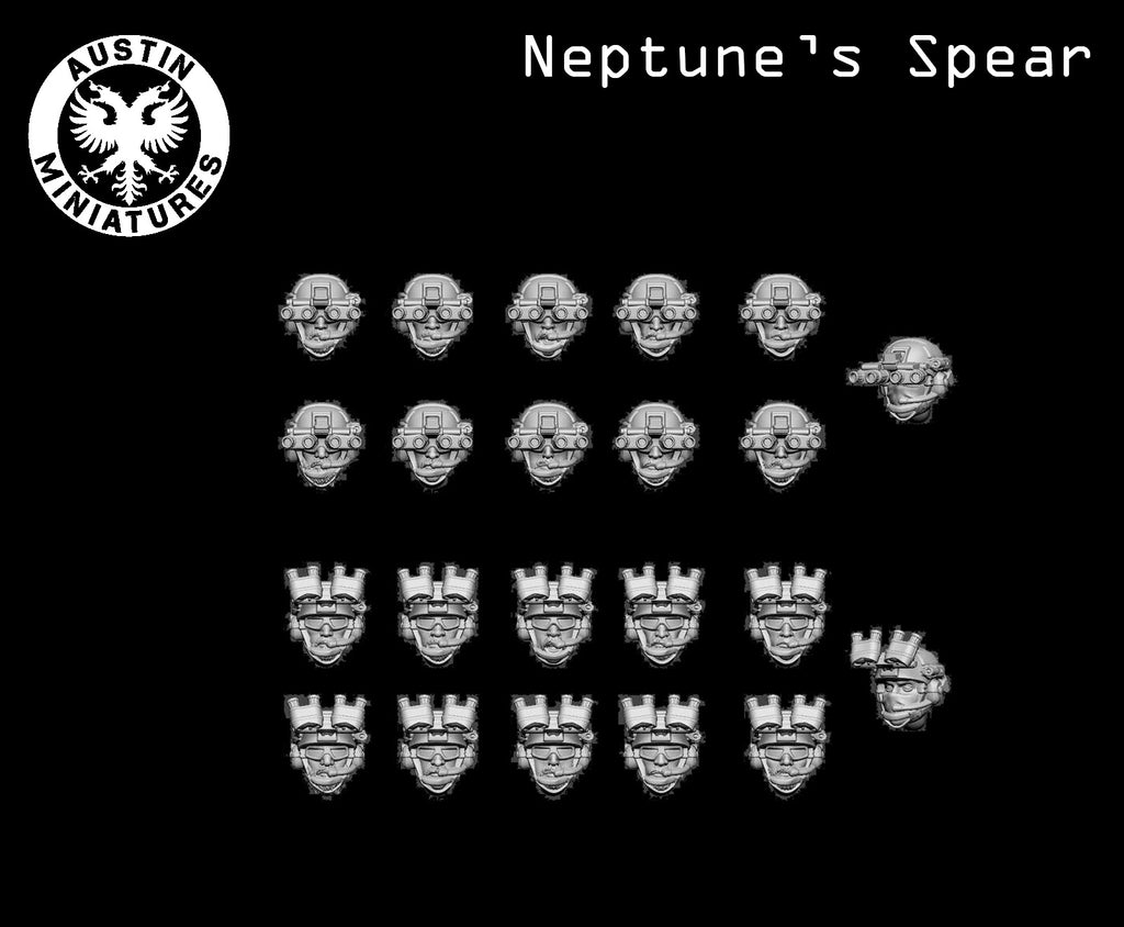Operation Neptune's Spear Assault Team - 3d Printed Scale Models 1:56 / 28mm - Austin Miniatures