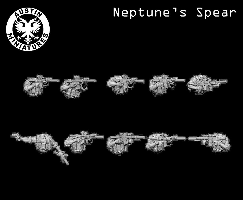 Operation Neptune's Spear Assault Team - 3d Printed Scale Models 1:56 / 28mm - Austin Miniatures