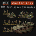 British Amphibious Commando Starter Army - 3d Printed Scale Model Minis 1:56 / 28mm - RKX Miniatures