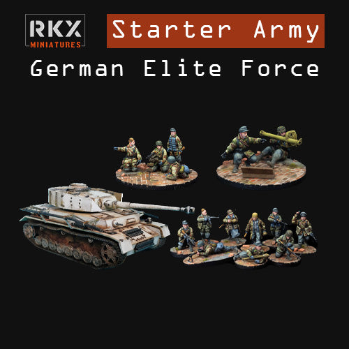 German Elite Assault Force Starter Army - 3d Printed Scale Model Minis 1:56 / 28mm - RKX Miniatures