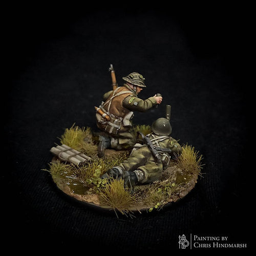 British / Canadian 2" Mortar Team - 3d Printed Scale Models 1:56 / 28mm - RKX Miniatures