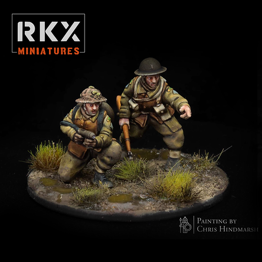 British / Canadian Flamethrower Team - 3d Printed Scale Models 1:56 / 28mm - RKX Miniatures