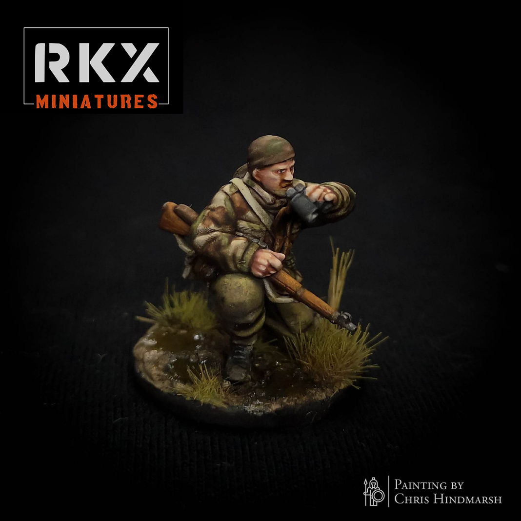 British / Canadian Sniper - 3d Printed Scale Model 1:56 / 28mm - RKX Miniatures