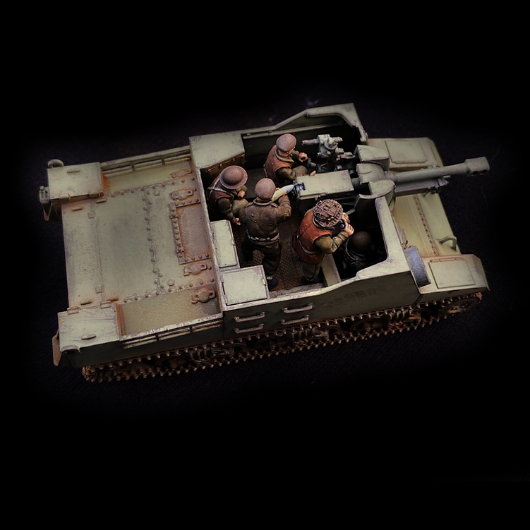 British Sexton Self-Propelled Gun - 3d Printed Scale Model Tank 1:56 / 28mm - RKX Miniatures