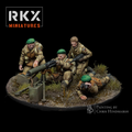 British / Canadian Commando Vickers Teams - 3d Printed Scale Models 1:56 / 28mm - 2 Teams - RKX Miniatures