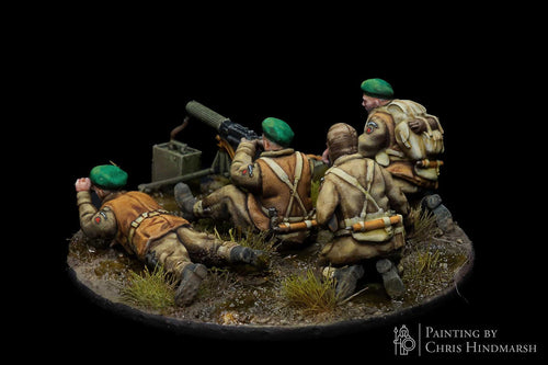British / Canadian Commando Vickers Teams - 3d Printed Scale Models 1:56 / 28mm - 2 Teams - RKX Miniatures
