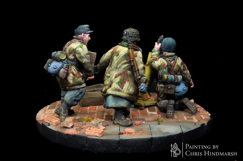 German Fallschirmjager 8cm Mortar - 3d Printed Scale Models 1:56 / 28mm - RKX Miniatures