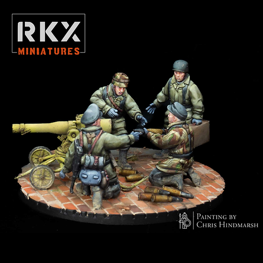 German Fallschirmjäger LG40 Team - 3d Printed Scale Models 1:56 / 28mm - RKX Miniatures