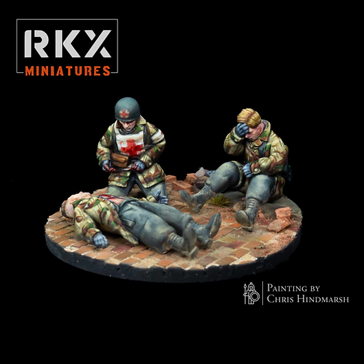 German Fallschirmjäger Medic - 3d Printed Scale Models 1:56 / 28mm - RKX Miniatures