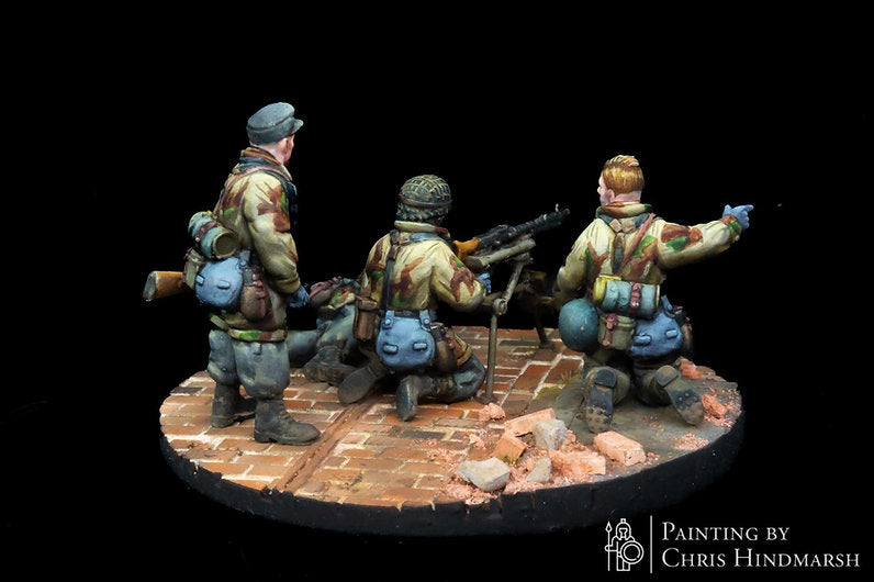 German Fallschirmjäger MG34 Team - 3d Printed Scale Models 1:56 / 28mm - RKX Miniatures