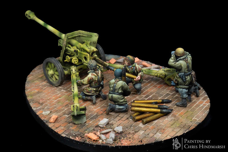 German Fallschirmjäger PaK 40 - 3d Printed Scale Models 1:56 / 28mm - RKX Miniatures