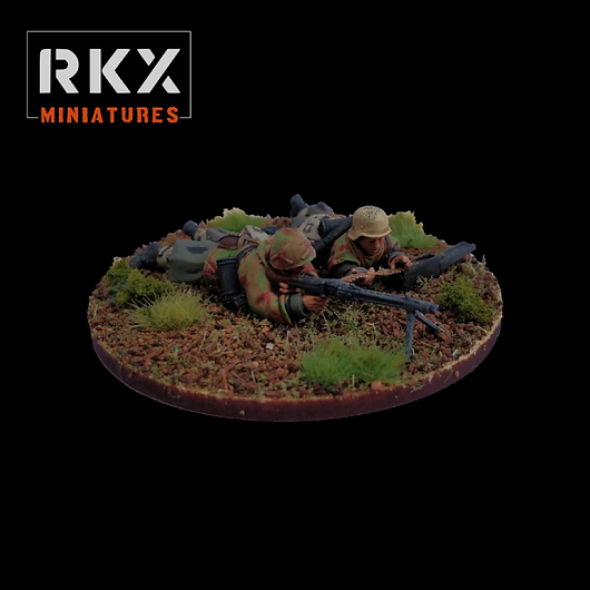 German MG42 Team - 3d Printed Scale Models 1:56 / 28mm - RKX Miniatures