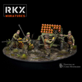 British / Canadian “Land Mattress” Artillery Set - 3d Printed Scale Models 1:56 / 28mm - RKX Miniatures