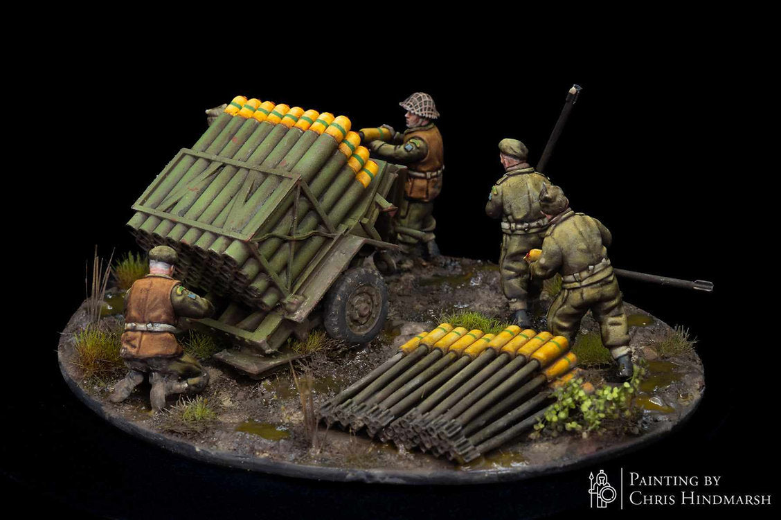 British / Canadian “Land Mattress” Artillery Set - 3d Printed Scale Models 1:56 / 28mm - RKX Miniatures
