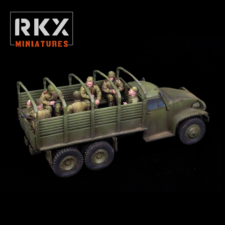 Soviet US-6 Truck - 3d Printed Scale Model Tank 1:56 / 28mm - RKX Miniatures