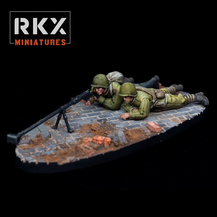 Soviet PTRD Anti-Tank Rifle Team - 3d Printed Scale Model 1:56 / 28mm - RKX Miniatures