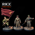 Soviet HQ Team - 3d Printed Scale Model 1:56 / 28mm - RKX Miniatures