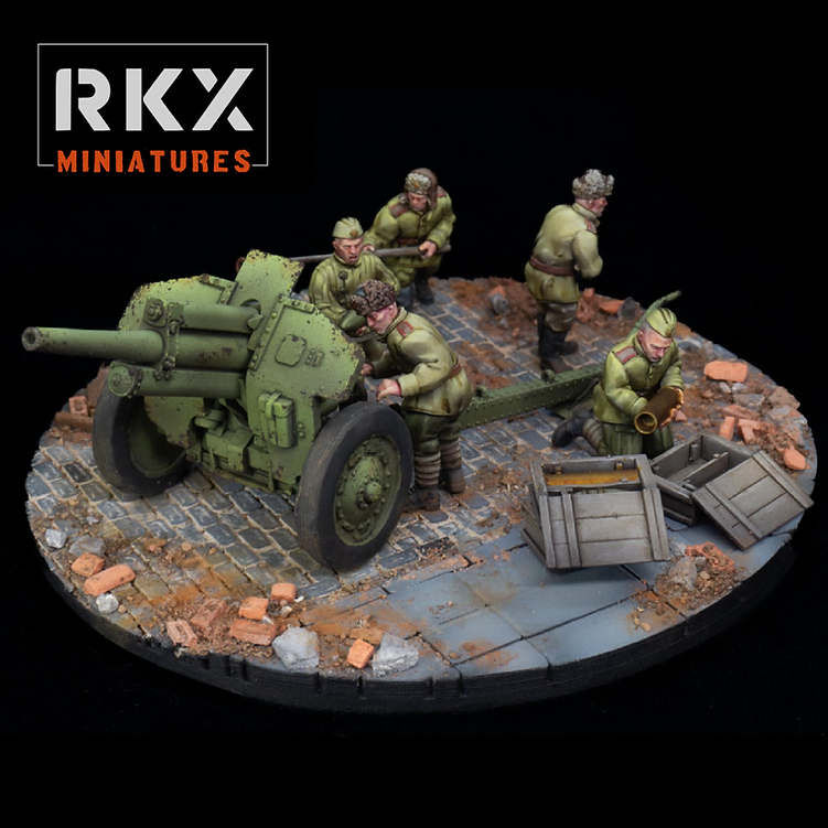 Soviet M-30 Howitzer - 3d Printed Scale Model Tank 1:56 / 28mm - RKX Miniatures