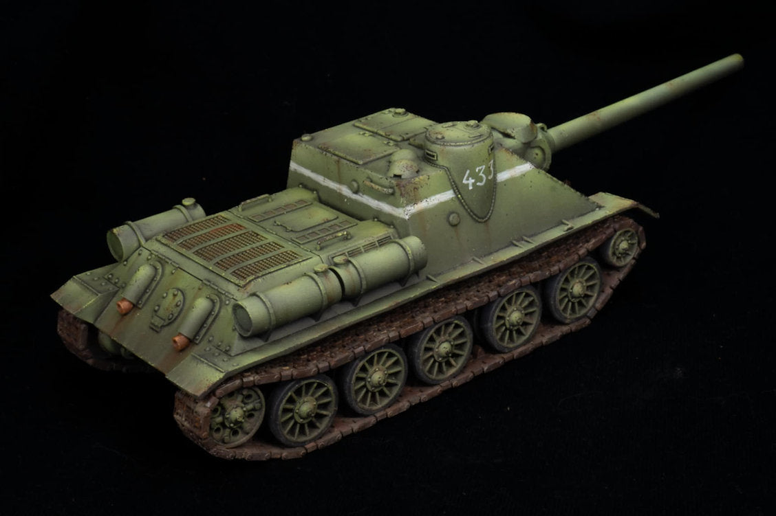 Soviet SU-100 - 3d Printed Scale Model Tank 1:56 / 28mm - RKX Miniatures