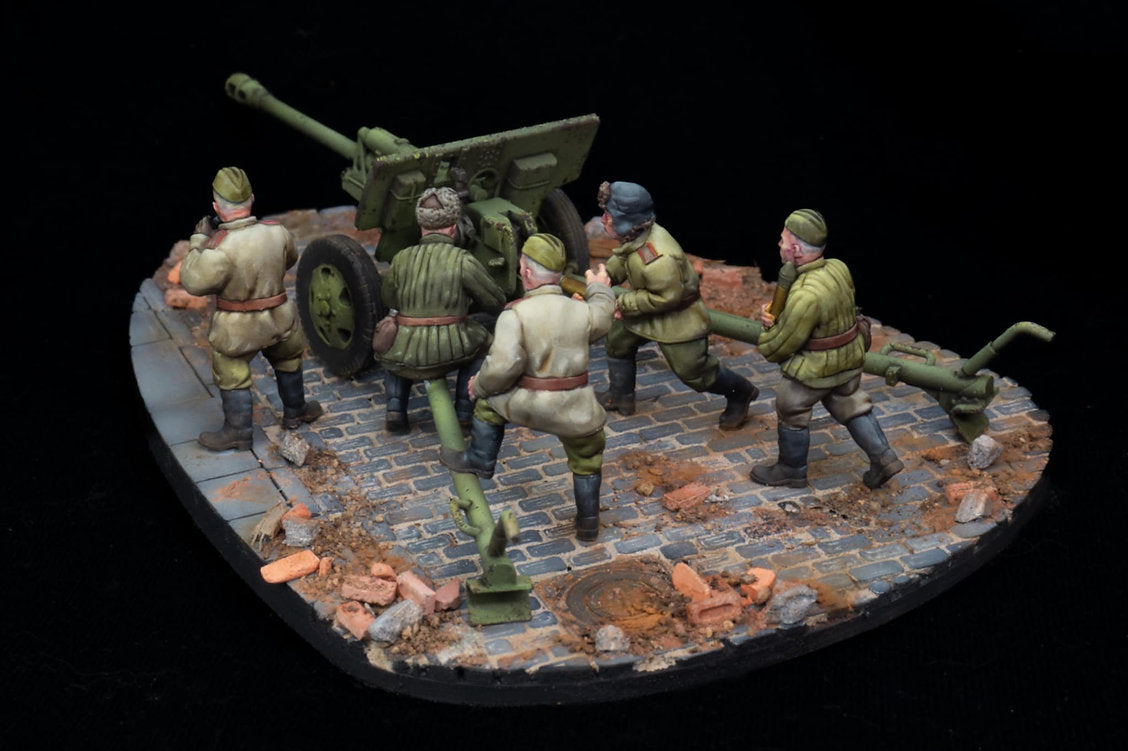 Soviet Zis-3 Field Gun - 3d Printed Scale Model Tank 1:56 / 28mm - RKX Miniatures
