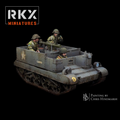 British T16 Carrier - 3d Printed Scale Model Tank 1:56 / 28mm - RKX Miniatures