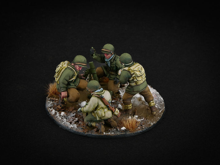 U.S. 60mm Mortar Team - 3d Printed Scale Model 1:56 / 28mm - RKX Miniatures