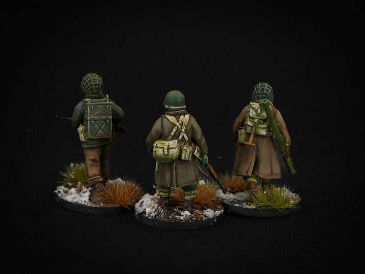 U.S. HQ Team (Winter) - 3d Printed Scale Model 1:56 / 28mm - RKX Miniatures